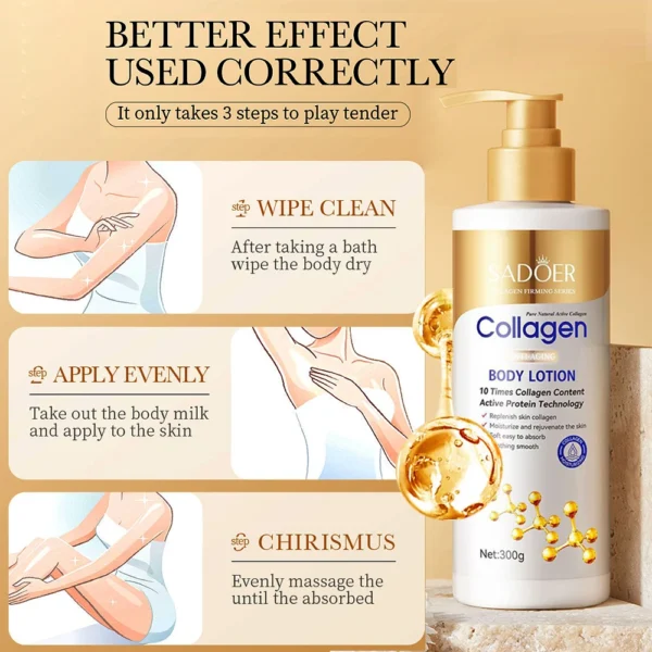 kf-S09b7ec81a1764f7faafc3c5ffc5de14dJ SaeeNova Collagen Body Lotion for Firming & Hydration 300g/pc