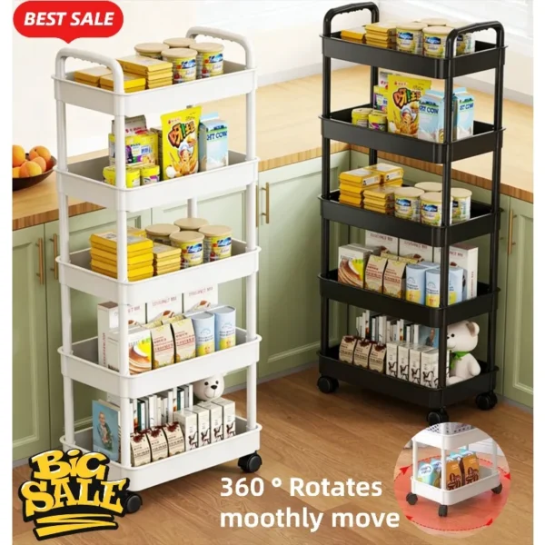 kf-S0a2c915c6f4047b4ad841c4e95f1e0e1h SaeeNova 5-Tier Mobile Kitchen Storage Trolley