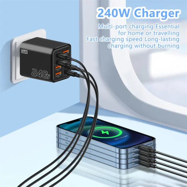 kf-S10b7f7837b0f4e07875341c95e23f585z SaeeNova 240W 8 in 1 USB C Fast Charging Travel Charger