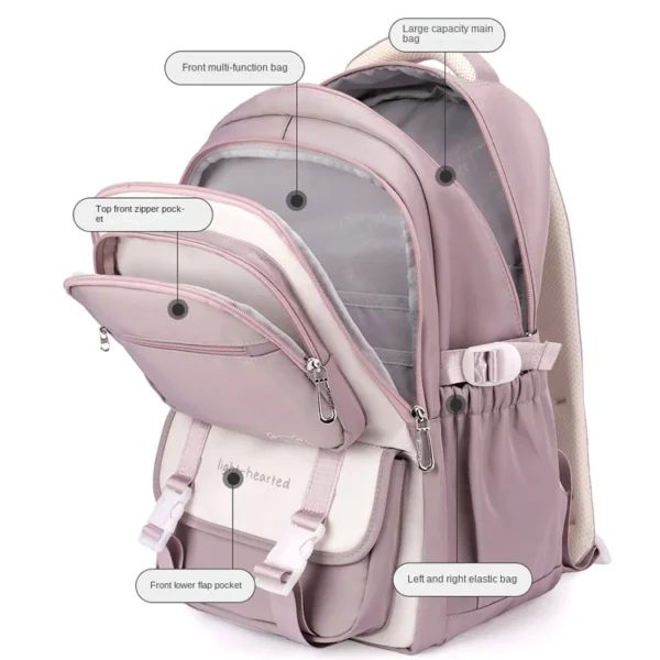 kf-S1ac132d911b8474e93ca2179067828b0g SaeeNova Fashion | Girls School Backpack | Travel Backpack Waterproof