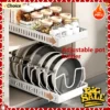 SaeeNova Pull-Out Pots, Pans & Lid Kitchen Organizer