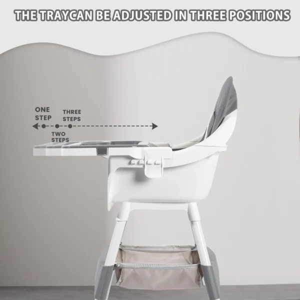 kf-S1ebbff61a9954bc8abd5881024afb937R SaeeNova Portable Baby High Chair | Double-Layer Dinner Plate and Toy Rack