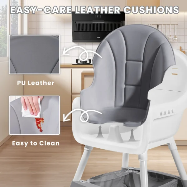 kf-S2c2131885ed9458fa508f75f948a7748L SaeeNova Portable Baby High Chair | Double-Layer Dinner Plate and Toy Rack