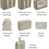 SaeeNova 7/10 Pcs Set Travel Organizer Storage Bags for Packing