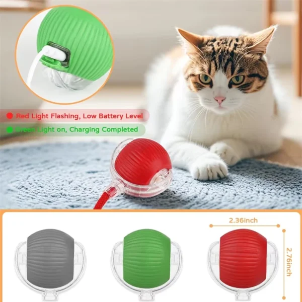 kf-S938ca9c9533240b1ba60bf246f543ad1a SaeeNova Cat Interactive Automatic Rolling Ball Toy