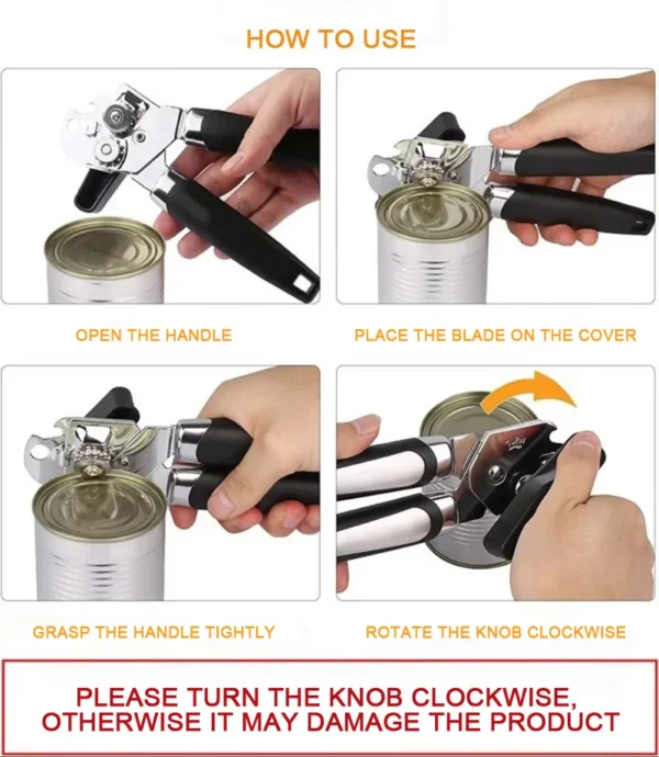 SaeeNova Stainless Steel Can Opener Multifunctional kitchen Gadgets