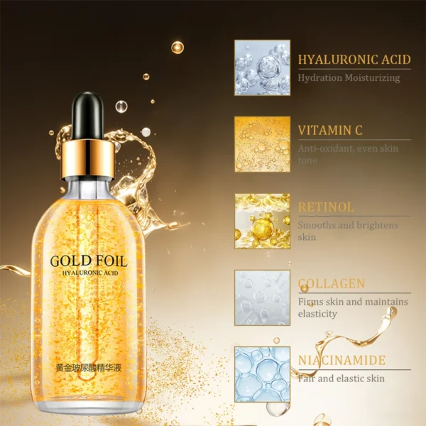 SaeeNova 24K Gold Anti Aging Facial Collagen Skin Care Whitening Serum