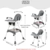 kf-Sc88c91ed0718443081d75b168e618cd4j SaeeNova Portable Baby High Chair | Double-Layer Dinner Plate and Toy Rack