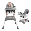 kf-Sd963715ec1cf46658b359f480134d1fcT SaeeNova Portable Baby High Chair | Double-Layer Dinner Plate and Toy Rack