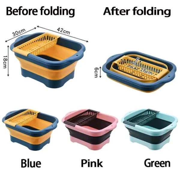 kf-Sf2d3f6af27184321832565bbd5d13673U SaeeNova Convenient Collapsible Kitchen Colander 1PC