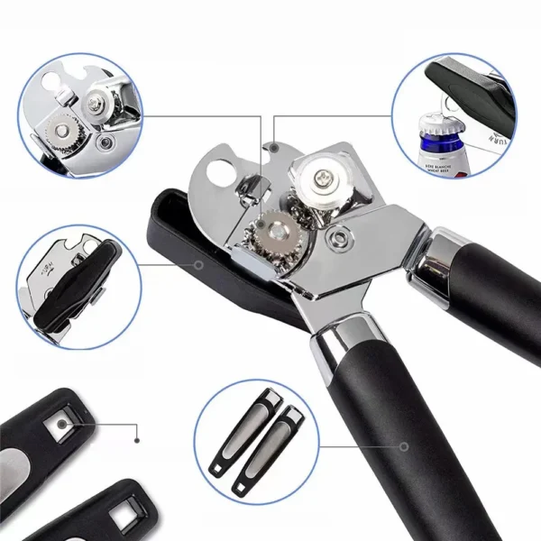 SaeeNova Stainless Steel Can Opener Multifunctional kitchen Gadgets